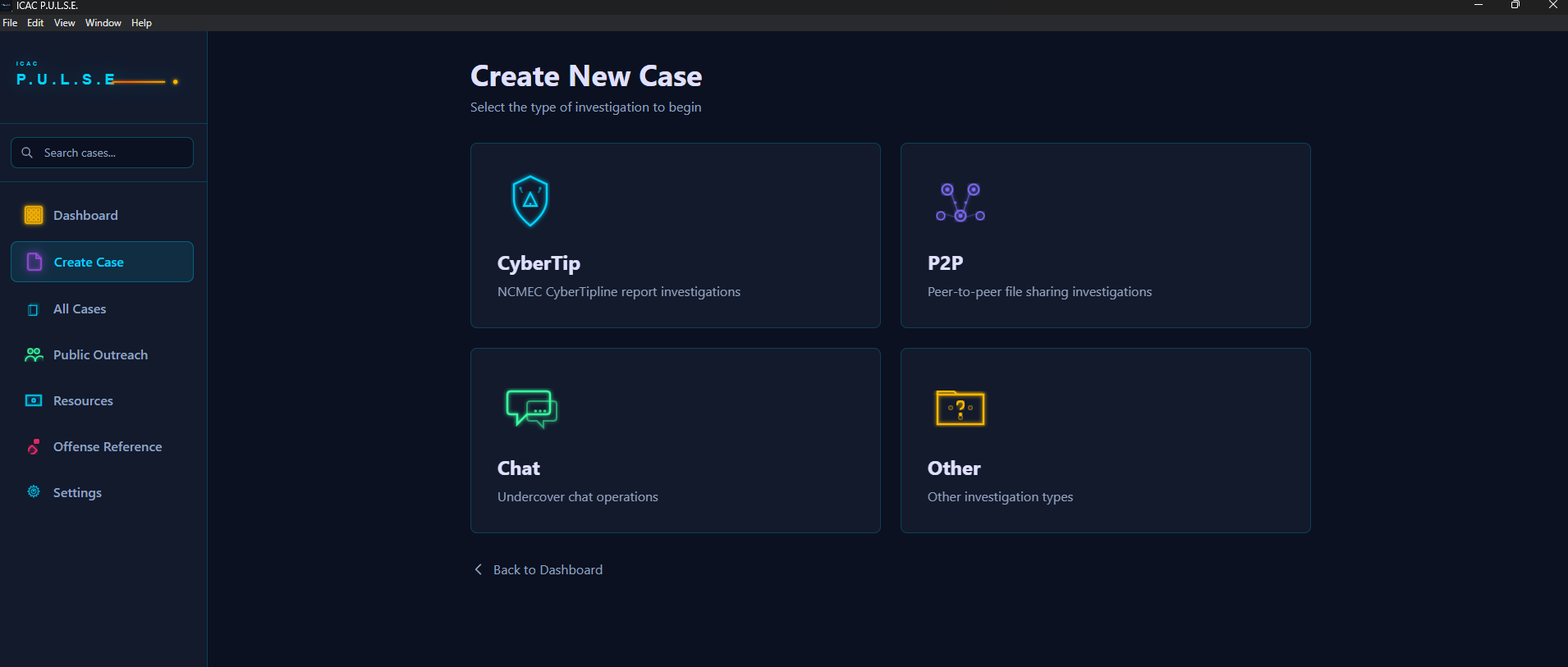 Create New Case